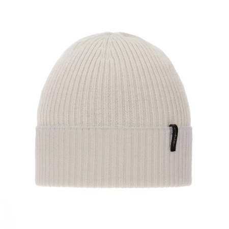 Czapka zimowa, jesienna, wiosenna damska, kremowa, 100% wełniana merino Megan-1