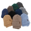Czapka i komin podszyty bawełną dla chłopca zimowy komplet, niebieski, z wełną merino, Colton-4