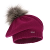 Beret zimowy damski, różowy, z wełną merino Bonnie-2