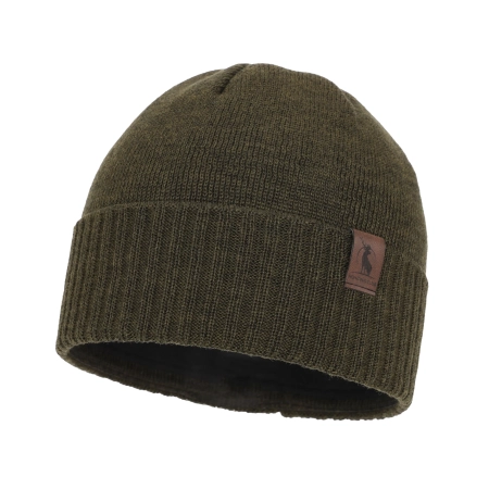 Czapka zimowa męska, khaki, myśliwska, z wełną merino Hogan-2