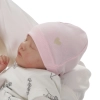 Czapka bawełniana jesienna, wiosenna dla dziewczynki, kremowa Nestie-2