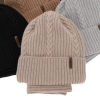Czapka i komin dla chłopca zimowy komplet, jasnobrązowy, 100% wełniany merino Wilson-2
