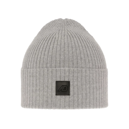 Czapka męska zimowa, wiosenna, szara, 100% wełniana merino, Matias-2