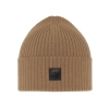 Czapka męska zimowa, camel, 100% wełniana merino, Matias-2
