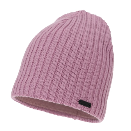 Czapka zimowa damska, fioletowa, z wełną merino Soletta-2