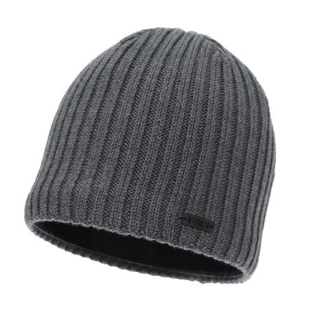 Czapka zimowa męska, szara, z wełną merino Adagio-1