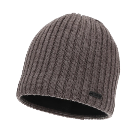 Czapka zimowa męska, brązowa, z wełną merino Adagio-2