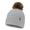 Czapka zimowa damska, szara, z wełną merino, Zamira-2