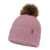 Czapka zimowa damska, fioletowa, z wełną merino, Zamira-2