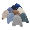 Czapka zimowa, jesienna, wiosenna dla chłopca, 100% wełniana merino, wiązana, niebieska Bakadi-3