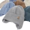 Czapka zimowa, jesienna, wiosenna dla chłopca, 100% wełniana merino, wiązana, niebieska Bakadi-3