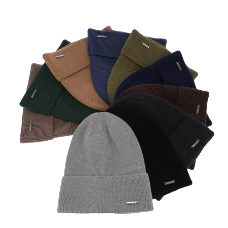 Czapka zimowa męska, zielona, 100% wełniana merino, Memfis-6