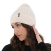 Czapka zimowa, jesienna, wiosenna damska, jasnoróżowa, 100% wełniana merino Megan-4
