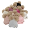 Czapka i komin dla dziewczynki, zimowy komplet, różowy, 100% wełniany merino, podszyty polarem wełnianym, Lumia-4