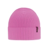 Czapka zimowa, jesienna, wiosenna damska, różowa, 100% wełniana merino, Megan-2