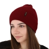 Czapka zimowa, jesienna, wiosenna damska, różowa, 100% wełniana merino, Megan-6