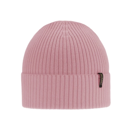 Czapka zimowa, jesienna, wiosenna damska, różowa, 100% wełniana merino, Megan-2