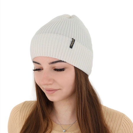 Czapka zimowa, jesienna, wiosenna damska, różowa, 100% wełniana merino, Megan-6