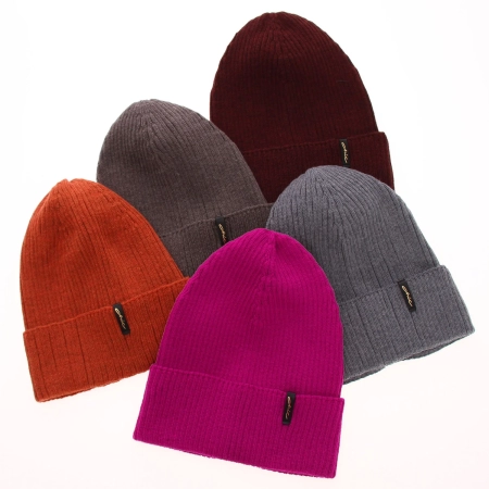 Czapka zimowa, jesienna, wiosenna damska, różowa, 100% wełniana merino, Megan-9