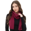 Szalik zimowy damski, amarantowy, 100% wełniany merino Elonia-1