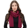 Szalik zimowy damski, amarantowy, 100% wełniany merino Elonia-3
