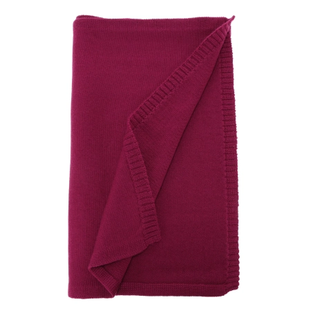 Szalik zimowy damski, amarantowy, 100% wełniany merino Elonia-2