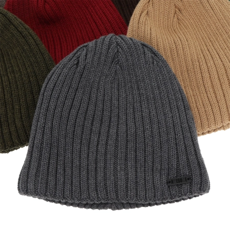 Czapka zimowa męska, camel, z wełną merino Adagio-2