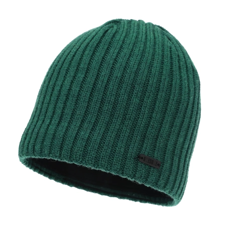 Czapka zimowa męska, zielona, z wełną merino Adagio-1