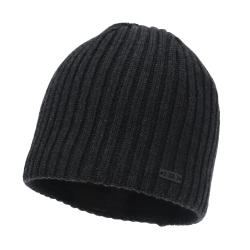 Czapka zimowa męska, ciemnoszara, z wełną merino Adagio-1