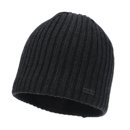 Czapka zimowa męska, ciemnoszara, z wełną merino Adagio-1