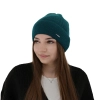 Czapka jesienna, zimowa damska, czarna, wełna merino z kaszmirem, Sindra-6