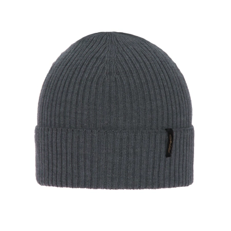 Czapka zimowa, jesienna, wiosenna damska, ciemnoszara, 100% wełniana merino Megan-2