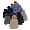 Czapka i komin dla chłopca, zimowy komplet, 100% wełniany merino, z podszyciem bawełnianym, niebieski Tolmar-4