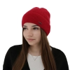 Czapka jesienna, zimowa damska, beżowa, wełna merino z kaszmirem, Sindra-8