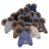 Czapka zimowa dla chłopca, brązowa, 100% wełniana merino, podszyta wełnianym polarem, Tambor-3