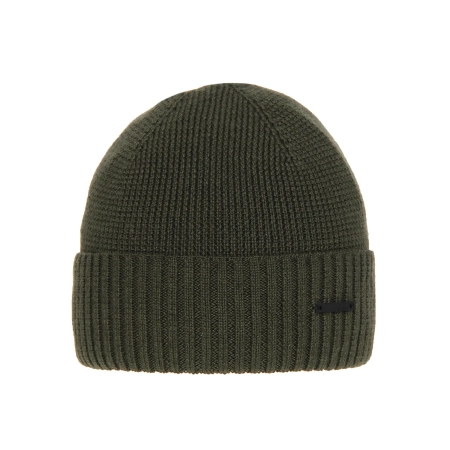 Czapka zimowa męska, khaki, z wełną merino Henk-2