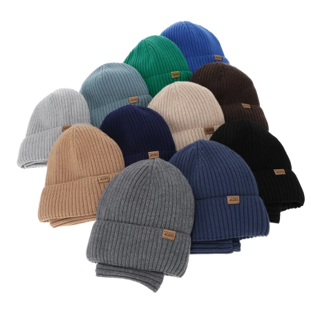 Czapka i komin dla chłopca, zimowy komplet, 100% wełniany merino, z podszyciem z wełny merino, czarny Domin-4