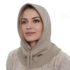 Kominiarka zimowa damska, beżowa,z wełną merino Elizabeth-1