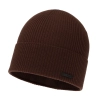 Czapka wiosenna, jesienna męska, brązowa, 100% wełniana merino Fleur-2