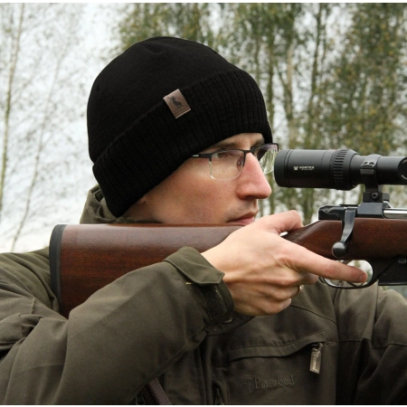 Czapka zimowa męska, jasnobrązowa, z wełną merino Hogan-5