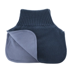 Golf zimowy dla chłopca, 100% wełniany merino, podszyty bawełną, ciemnoniebieski Tiket-1