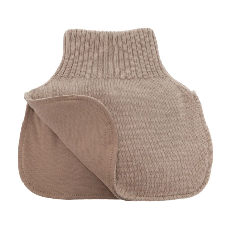 Golf zimowy dla chłopca, 100% wełniany merino, podszyty bawełną, beżowy Tiket-2