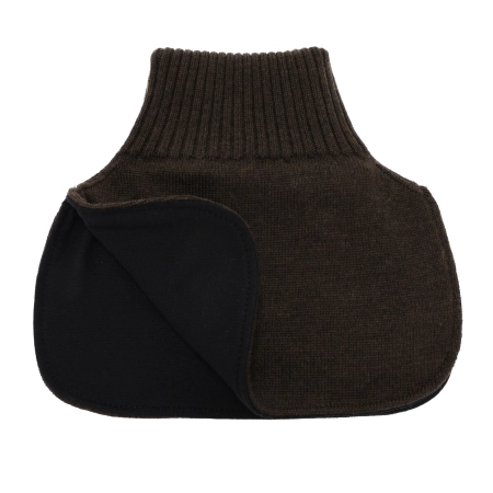 Golf zimowy dla chłopca, 100% wełniany merino, podszyty bawełną, brązowy Tiket-1