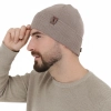 Czapka zimowa męska, beżowy, z wełną merino Hogan-3