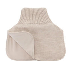 Golf zimowy dla chłopca, 100% wełniany merino, podszyty bawełną, jasnobeżowy Tiket-1