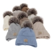 Czapka zimowa dla chłopca, wiązana, 100% wełniana merino, kremowa Jergen-4