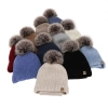 Czapka i komin dla chłopca, zimowy komplet, ciemnoniebieski, 100% wełniany merino, podszyty wełnianym polarem, wiązany Danny-3