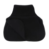 Golf zimowy dla dziewczynki, 100% wełniany merino, czarny, Felice-2