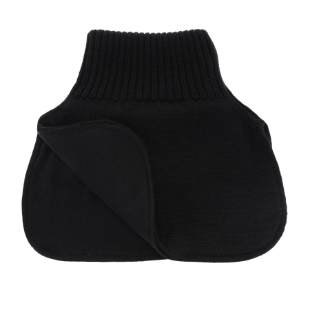 Golf zimowy dla dziewczynki, 100% wełniany merino, czarny, Felice-2