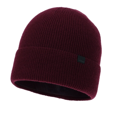 Czapka zimowa męska, bordowa, wełna merino z kaszmirem, Arwen-2